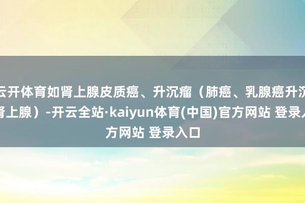 云开体育如肾上腺皮质癌、升沉瘤（肺癌、乳腺癌升沉至肾上腺）-开云全站·kaiyun体育(中国)官方网站 登录入口