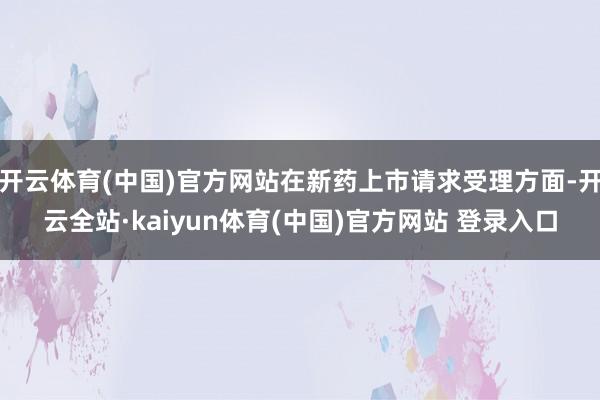 开云体育(中国)官方网站在新药上市请求受理方面-开云全站·kaiyun体育(中国)官方网站 登录入口