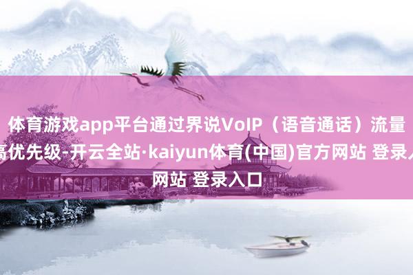 体育游戏app平台通过界说VoIP(语音通话)流量的高优先级-开云全站·kaiyun体育(中国)官方网站 登录入口