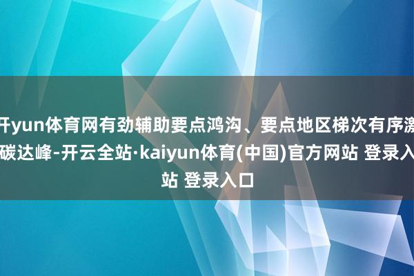 开yun体育网有劲辅助要点鸿沟、要点地区梯次有序激动碳达峰-开云全站·kaiyun体育(中国)官方网站 登录入口